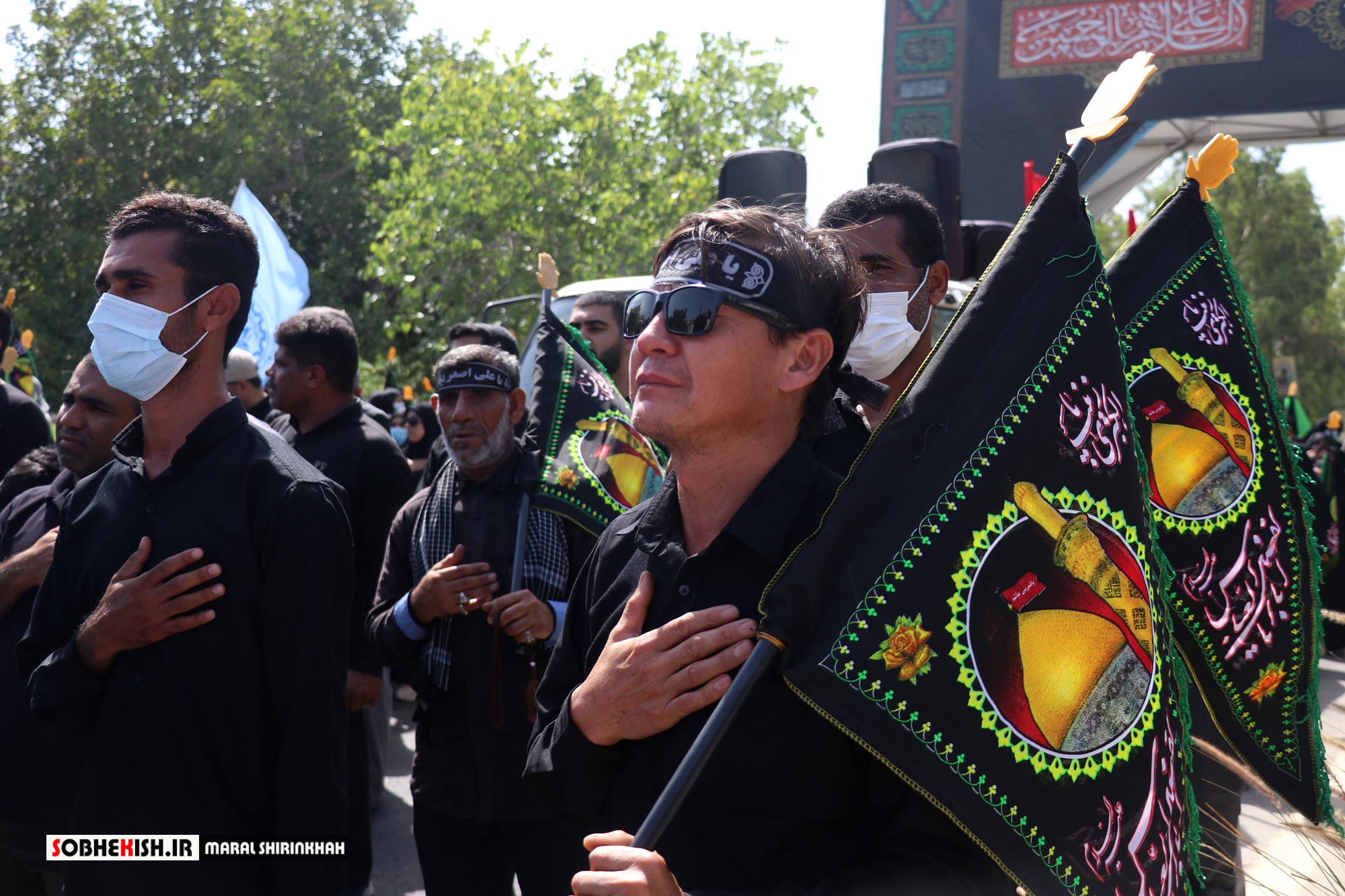 گزارش تصویری/  پیاده روی اربعین عزاداران حسینی در کیش